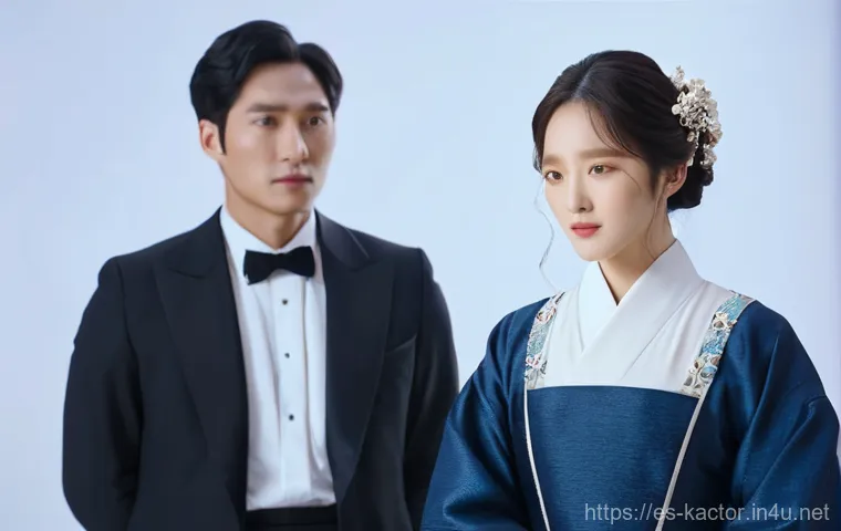 김고은 스캔들과 해명 - **Prompt:** A sophisticated Korean actress, resembling Kim Go-eun, stands gracefully between two dis...